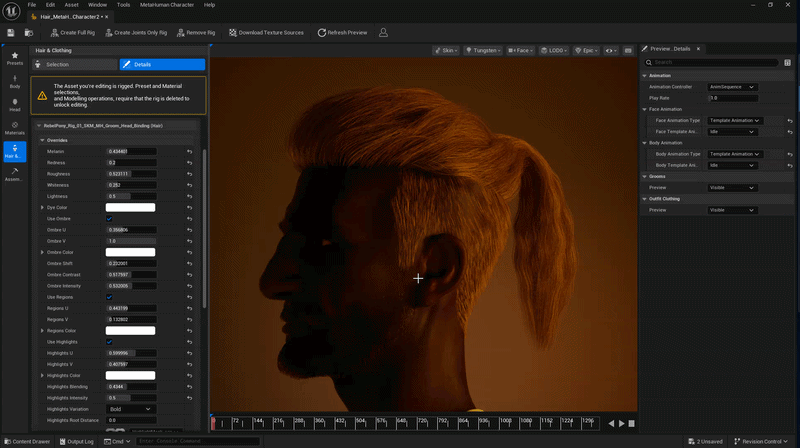 MetaHuman Root UV Demo