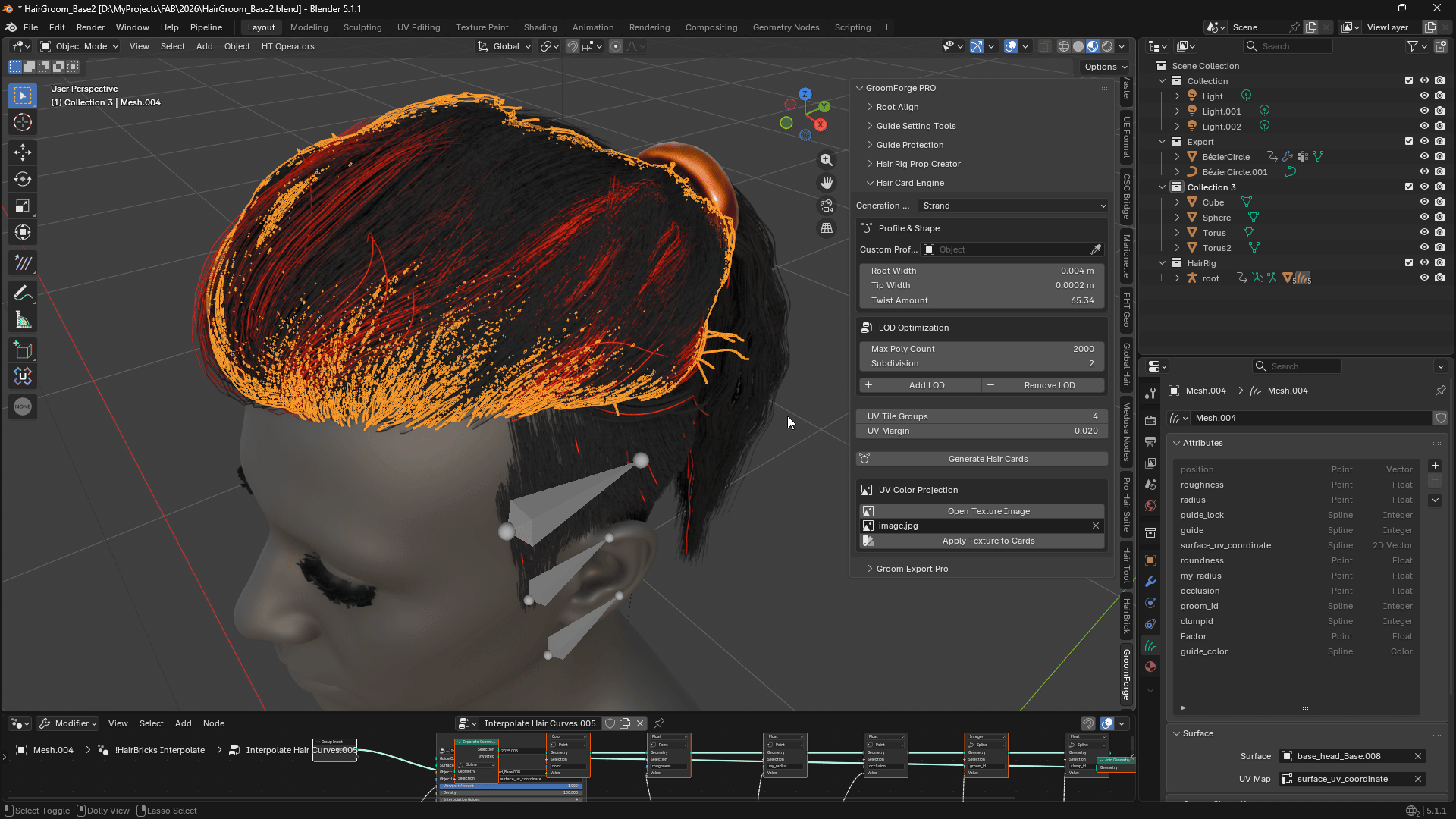 Hair Card - Profile Curves
