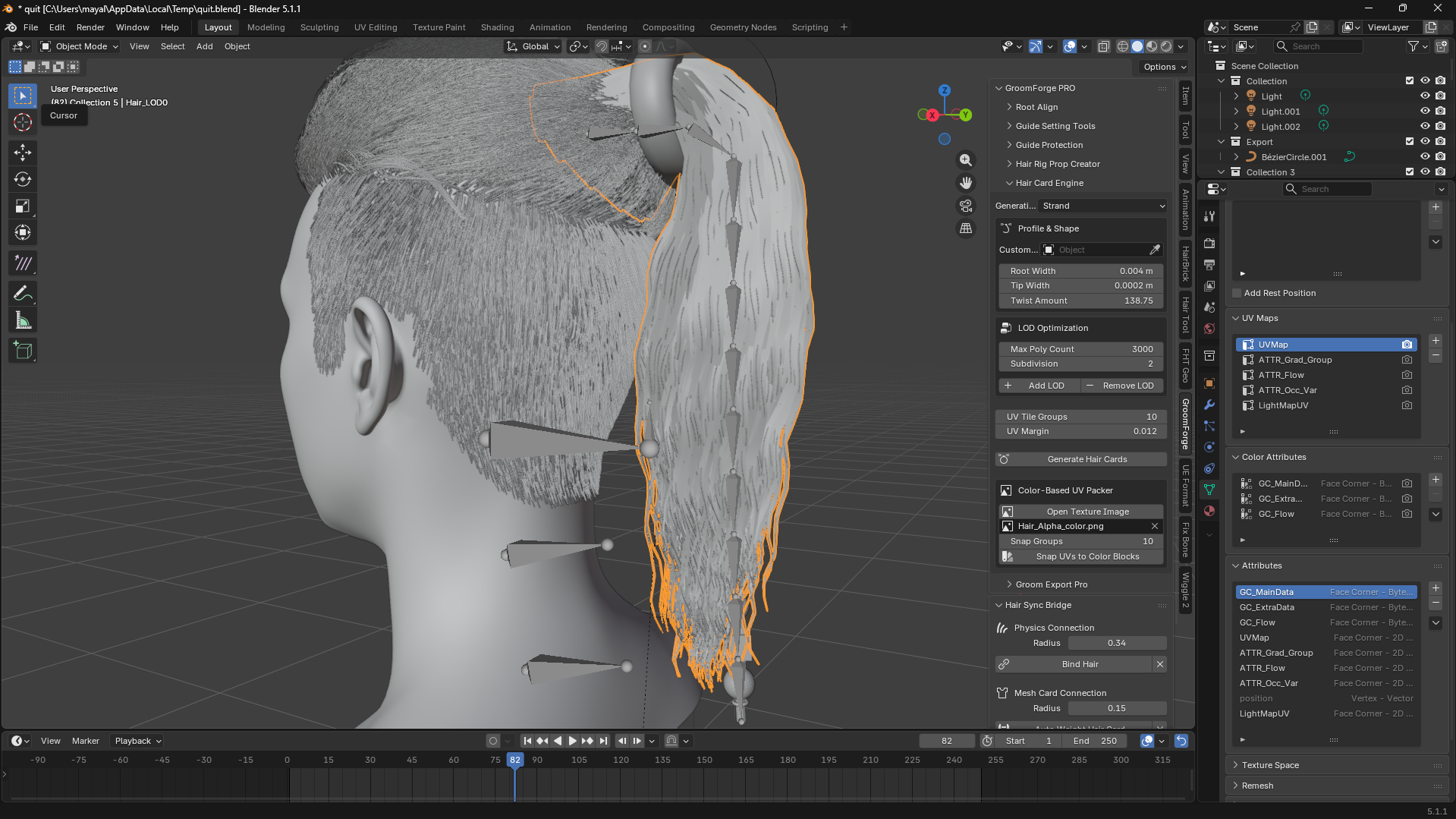 Hair Card - Profile Curves