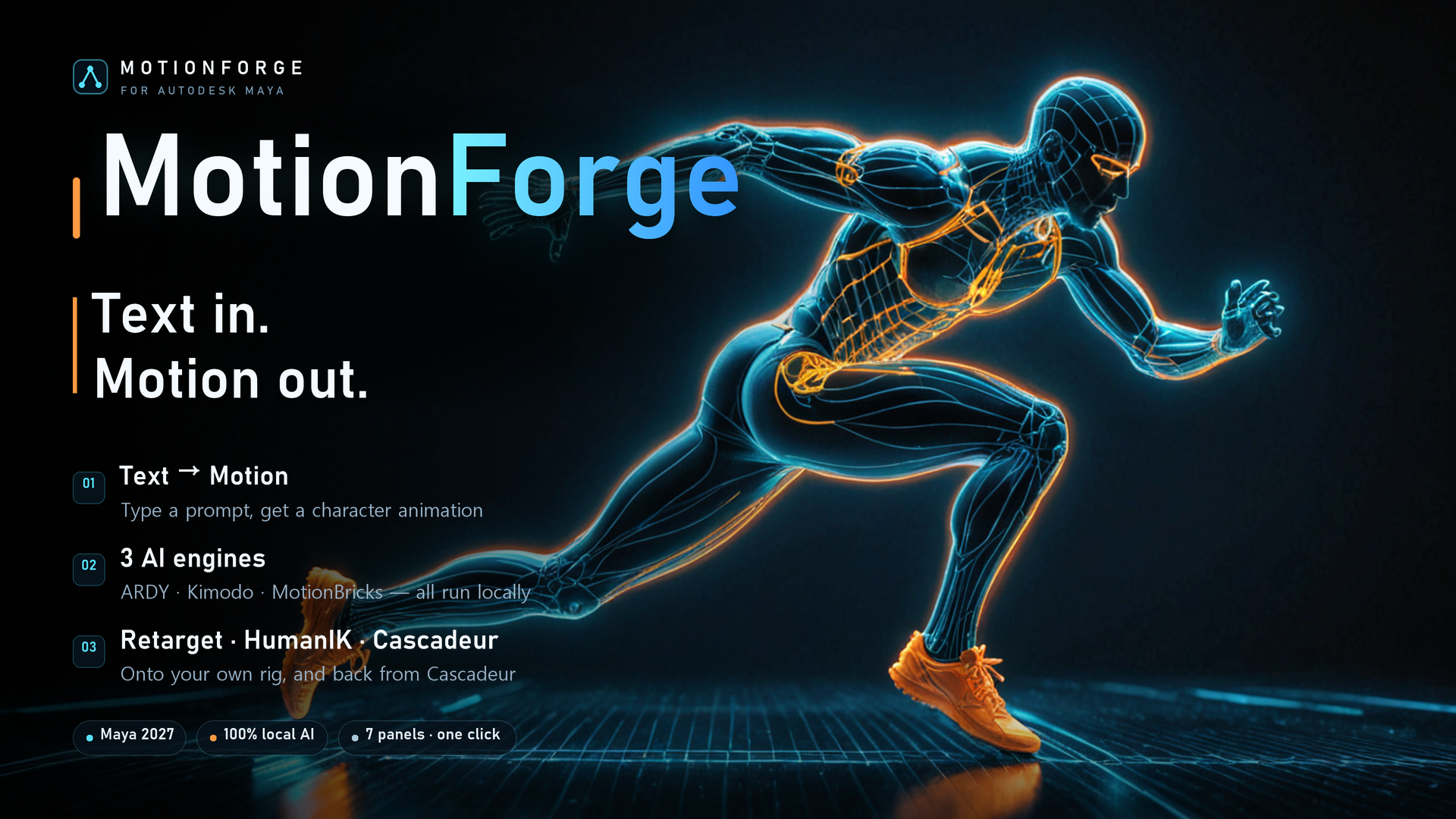 MotionForge thumbnail - character motion from one line of text